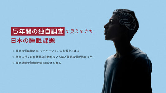 “５年間の独自調査”で見えてきた日本の睡眠課題 睡眠の質は働き方、モチベーションに影響を与える 仕事に行くのが憂鬱な日数が多い人ほど睡眠の質が悪かった！～睡眠計測で「睡眠の質」は変えられる～