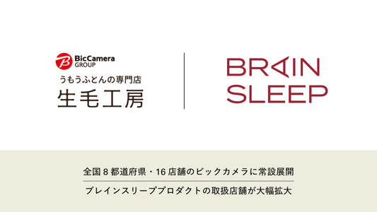 全国8都道府県・16店舗のビックカメラに常設展開 ブレインスリーププロダクトの取扱店舗が大幅拡大！