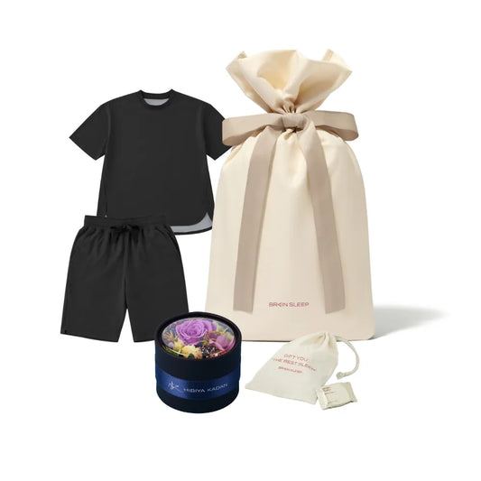 【eギフト】ブレインスリープ ウェア パーフェクト クール×プリザーブドフラワー（ブルー）セット