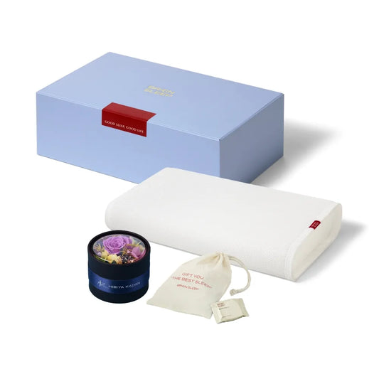 【eギフト】ブレインスリープ ピロー×プリザーブドフラワー（ブルー）セット