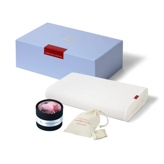 【eギフト】ブレインスリープ ピロー×プリザーブドフラワー（ピンク）セット