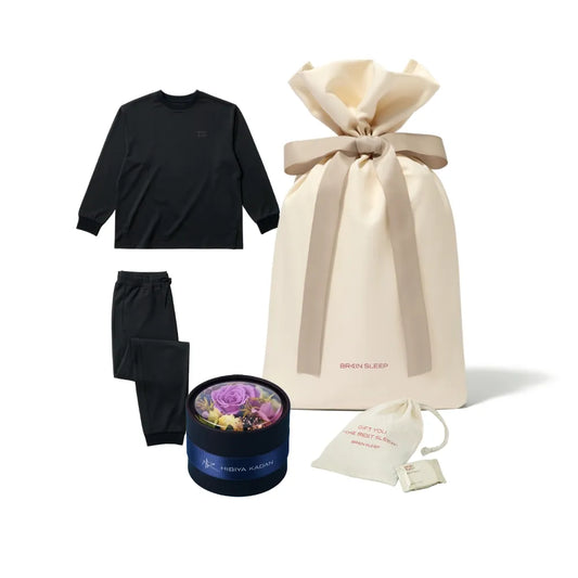 【eギフト】ブレインスリープ ウェア リカバリー×プリザーブドフラワー（ブルー）セット