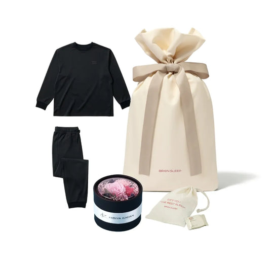 【eギフト】ブレインスリープ ウェア リカバリー×プリザーブドフラワー（ピンク）セット